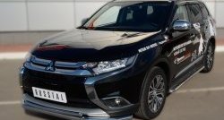 15 999 р. Одинарная защита переднего бампера диаметром 63 мм SLITKOFF  Mitsubishi Outlander  GF (2015-2018) 2-ой рестайлинг  с доставкой в г. Краснодар. Увеличить фотографию 3