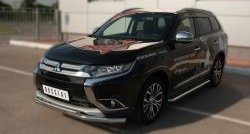 26 999 р. Широкая защита порогов SLITKOFF  Mitsubishi Outlander  GF (2015-2018) 2-ой рестайлинг  с доставкой в г. Краснодар. Увеличить фотографию 4