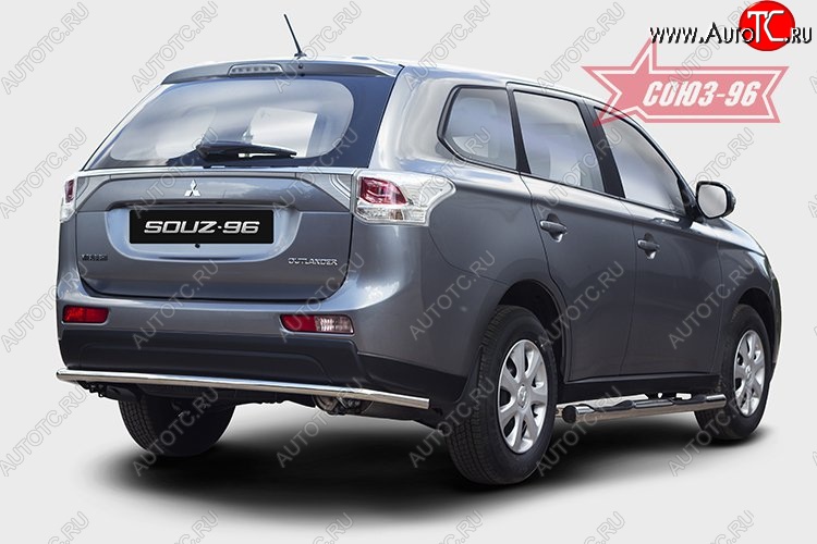 10 799 р. Защита заднего бампера Souz-96 Premium (d42) Mitsubishi Outlander GF дорестайлинг (2012-2014)  с доставкой в г. Краснодар