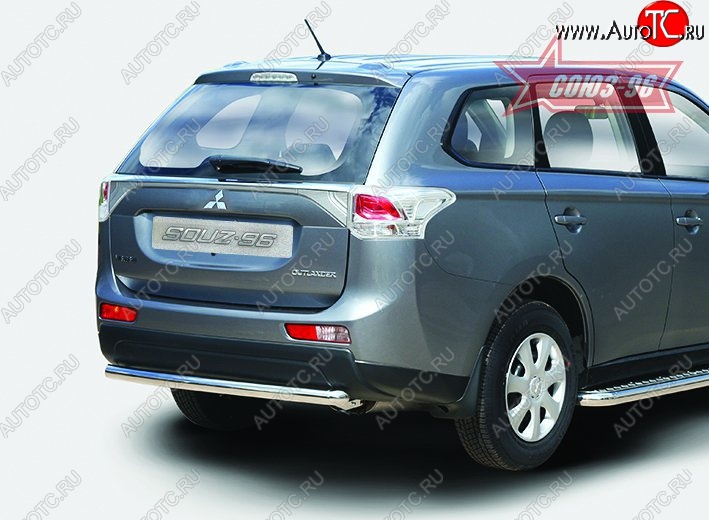 10 619 р. Одинарная защита заднего бампера d60 Souz-96 Mitsubishi Outlander GF дорестайлинг (2012-2014)  с доставкой в г. Краснодар