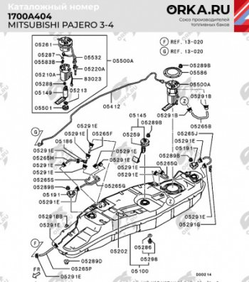 29 499 р. Бак топливный BAKPLAST (88 л., пластиковый / 3.4 дизель) Mitsubishi Pajero 3 V70 дорестайлинг (1999-2003)  с доставкой в г. Краснодар. Увеличить фотографию 2