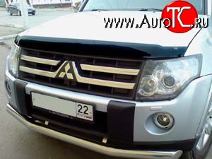 3 089 р. Дефлектор капота NovLine Mitsubishi Pajero 4 V90 дорестайлинг (2006-2011)  с доставкой в г. Краснодар