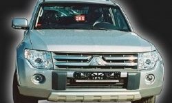 11 549 р. Накладка на передний бампер (Wagon) CT Mitsubishi Pajero 4 V80 дорестайлинг (2006-2011) (Неокрашенная)  с доставкой в г. Краснодар. Увеличить фотографию 2