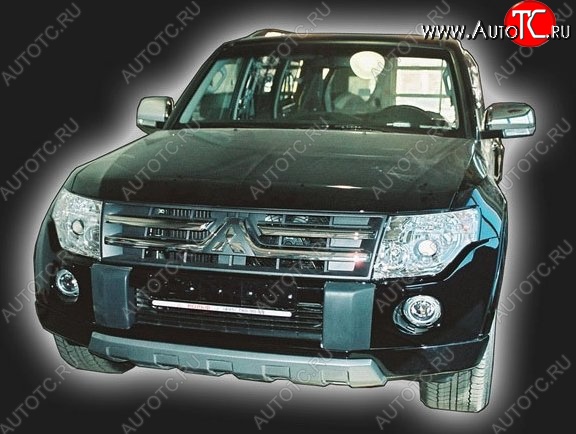 11 549 р. Накладка на передний бампер (Wagon) CT Mitsubishi Pajero 4 V80 дорестайлинг (2006-2011) (Неокрашенная)  с доставкой в г. Краснодар