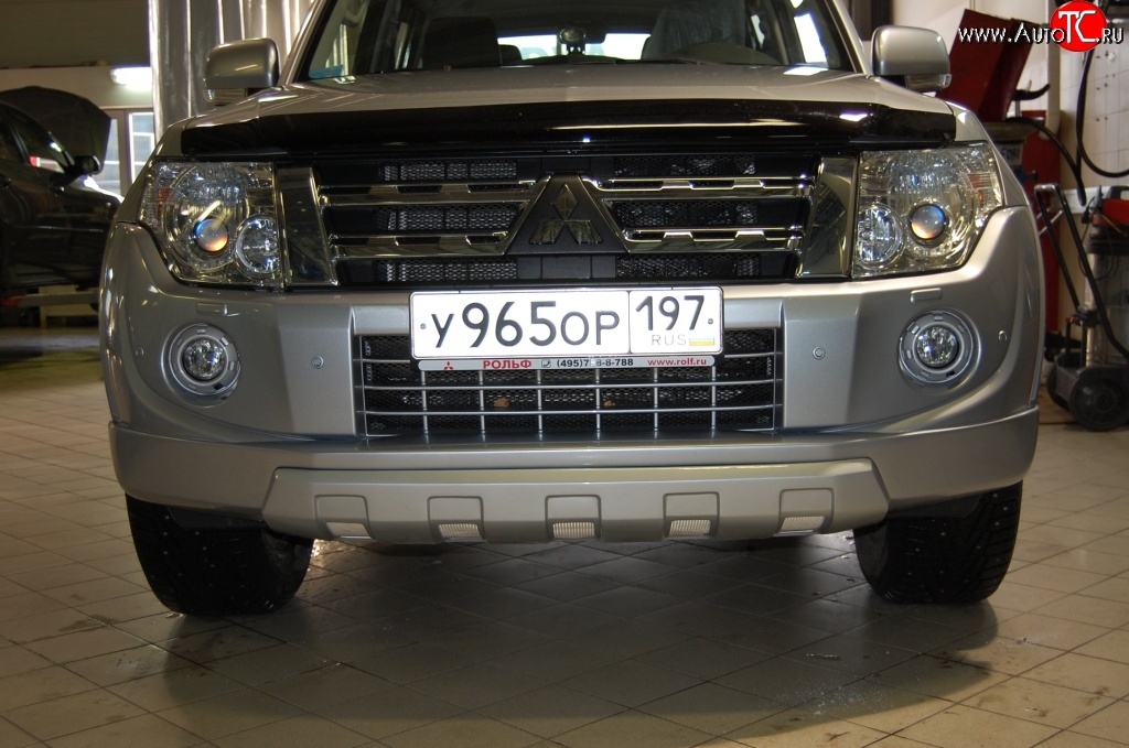 14 399 р. Накладка на передний бампер Sport v2 Mitsubishi Pajero 4 V80 3 дв. 1-ый рестайлинг (2011-2014) (Неокрашенная)  с доставкой в г. Краснодар