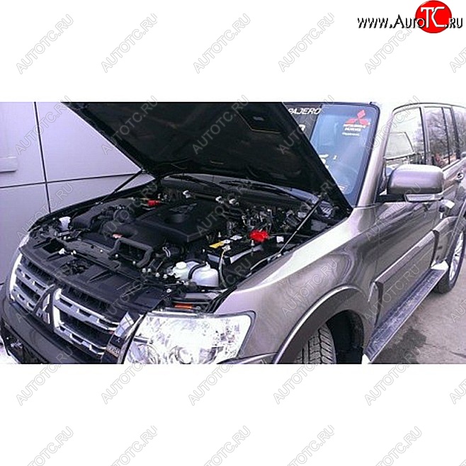 2 349 р. Упоры капота Russtal Mitsubishi Pajero 4 V80 дорестайлинг (2006-2011)  с доставкой в г. Краснодар