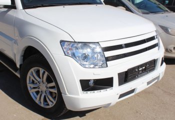 32 999 р. Бампер передний Broomer Design Mitsubishi Pajero 4 V90 дорестайлинг (2006-2011) (Неокрашенный)  с доставкой в г. Краснодар. Увеличить фотографию 2