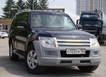 32 999 р. Бампер передний Broomer Design Mitsubishi Pajero 4 V90 дорестайлинг (2006-2011) (Неокрашенный)  с доставкой в г. Краснодар. Увеличить фотографию 3