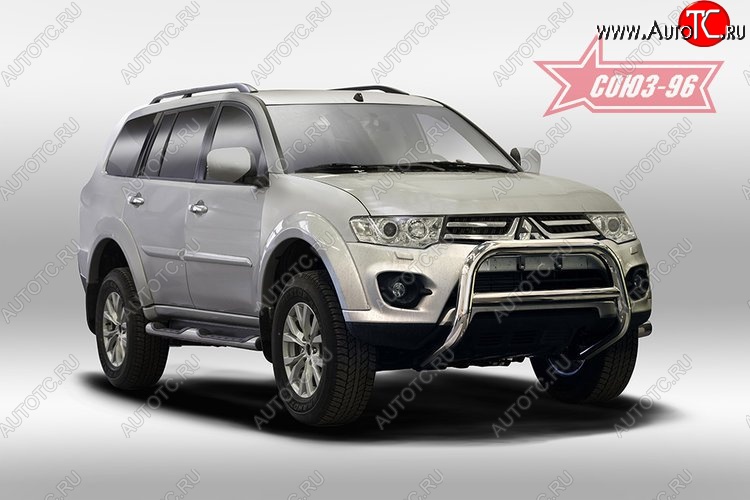 14 417 р. Защита переднего бампера Souz-96 (d76) Mitsubishi Pajero Sport QE дорестайлинг (2015-2021)  с доставкой в г. Краснодар