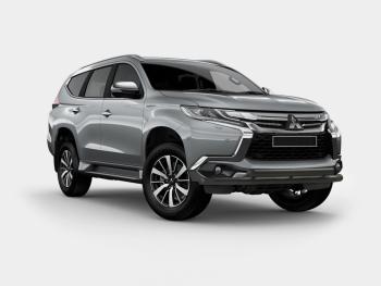 Защита переднего бампера (2 трубы Ø63 мм, окрашенная) SLITKOFF Mitsubishi Pajero Sport QE дорестайлинг (2015-2021)  (черный муар)