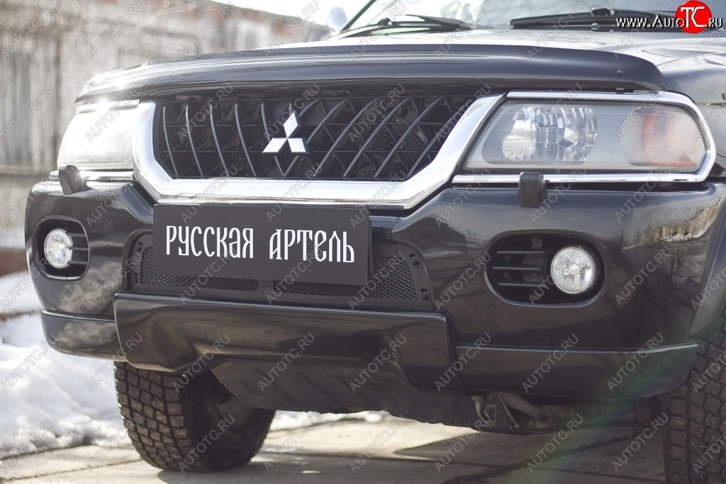 1 639 р. Защитная сетка решетки переднего бампера РА Mitsubishi Pajero Sport PA дорестайлинг (1996-2004)  с доставкой в г. Краснодар