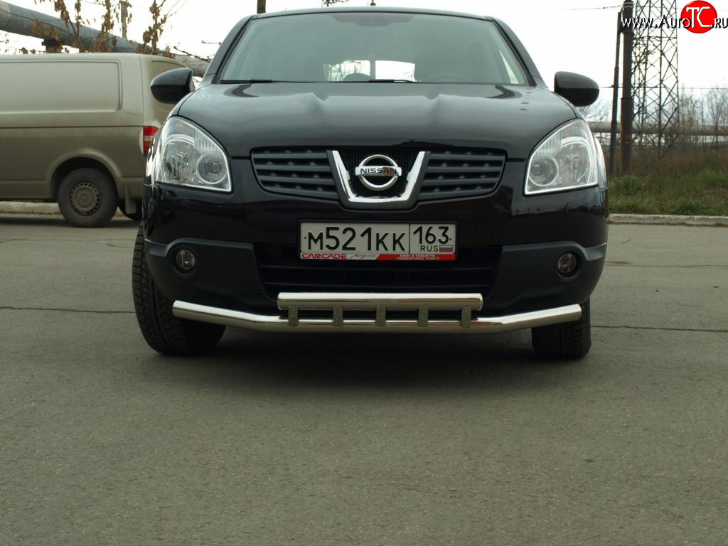 12 449 р. Защита переднего бампера 63,5 мм Nissan Qashqai 1 дорестайлинг (2007-2010)  с доставкой в г. Краснодар