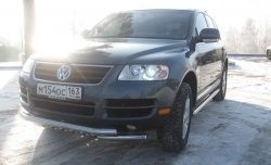 13 699 р. Двойная Защита переднего бампера Metall Design Volkswagen Touareg GP дорестайлинг (2002-2007)  с доставкой в г. Краснодар. Увеличить фотографию 2