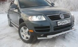 13 699 р. Двойная Защита переднего бампера Metall Design Volkswagen Touareg GP дорестайлинг (2002-2007)  с доставкой в г. Краснодар. Увеличить фотографию 3