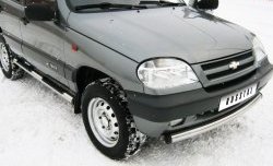 15 499 р. Одинарная защита переднего бампера SLITKOFF диаметром 63 мм  Chevrolet Niva  2123 (2002-2008), Лада 2123 (Нива Шевроле) (2002-2008)  с доставкой в г. Краснодар. Увеличить фотографию 2