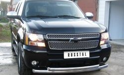 27 699 р. Защита переднего бампера (2 трубыØ76 и 42 мм, нержавейка) SLITKOFF Chevrolet Tahoe GMT900 5 дв. (2006-2013)  с доставкой в г. Краснодар. Увеличить фотографию 7