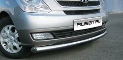 18 599 р. Одинарная защита переднего бампера SLITKOFF 76 мм  Hyundai Starex/Grand Starex/H1  TQ (2007-2018) дорестайлинг, рестайлинг  с доставкой в г. Краснодар. Увеличить фотографию 2