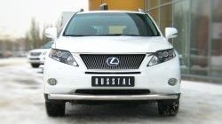 16 299 р. Одинарная защита переднего бампера SLITKOFF диаметром 76 мм  Lexus RX270  AL10 - RX450H  AL10  с доставкой в г. Краснодар. Увеличить фотографию 2