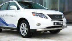 16 299 р. Одинарная защита переднего бампера SLITKOFF диаметром 76 мм  Lexus RX270  AL10 - RX450H  AL10  с доставкой в г. Краснодар. Увеличить фотографию 3