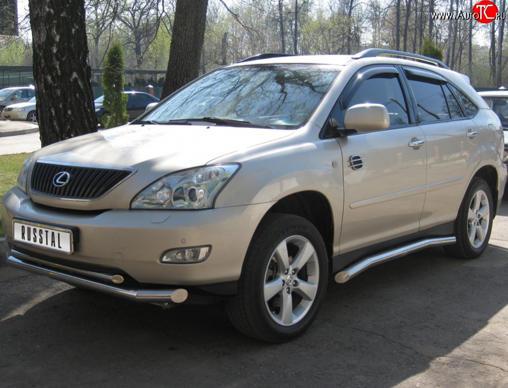 16 999 р. Защита переднего бампера (2 трубыØ63 и 42 мм, нержавейка) SLITKOFF  Lexus RX300  XU30 - RX350  XU30  с доставкой в г. Краснодар