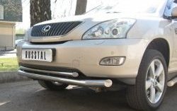 16 999 р. Защита переднего бампера (2 трубыØ63 и 42 мм, нержавейка) SLITKOFF  Lexus RX300  XU30 - RX350  XU30  с доставкой в г. Краснодар. Увеличить фотографию 3