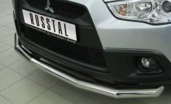 16 999 р. Одинарная защита переднего бампера SLITKOFF диаметром 63 мм Mitsubishi ASX дорестайлинг (2010-2012)  с доставкой в г. Краснодар. Увеличить фотографию 2