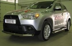 16 999 р. Одинарная защита переднего бампера SLITKOFF диаметром 63 мм Mitsubishi ASX дорестайлинг (2010-2012)  с доставкой в г. Краснодар. Увеличить фотографию 3