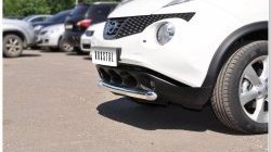 15 799 р. Одинарная защита переднего бампера SLITKOFF диаметром 63 мм Nissan Juke 1 YF15 дорестайлинг (2010-2014)  с доставкой в г. Краснодар. Увеличить фотографию 5