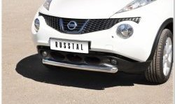 15 799 р. Одинарная защита переднего бампера SLITKOFF диаметром 63 мм Nissan Juke 1 YF15 дорестайлинг (2010-2014)  с доставкой в г. Краснодар. Увеличить фотографию 8