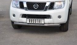 19 999 р. Одинарная защита переднего бампера SLITKOFF диаметром 76 мм (2010 г.в.)  Nissan Pathfinder  R51 (2004-2007) дорестайлинг  с доставкой в г. Краснодар. Увеличить фотографию 2