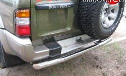 16 899 р. Защита заднего бампера (Ø76 мм, нержавейка) SLITKOFF  Nissan Patrol  5 (1997-2004) Y61 дорестайлинг, Y61 1-ый рестайлинг  с доставкой в г. Краснодар. Увеличить фотографию 3