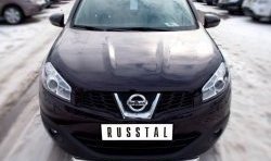 16 899 р. Одинарная защита переднего бампера SLITKOFF диаметром 63 мм Nissan Qashqai +2 1 J10 дорестайлинг (2008-2010)  с доставкой в г. Краснодар. Увеличить фотографию 2