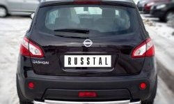 18 299 р. Защита заднего бампера (Ø63 и 42 мм, нержавейка) SLITKOFF Nissan Qashqai 1 J10 рестайлинг (2010-2013) (полированная нержавейка)  с доставкой в г. Краснодар. Увеличить фотографию 2