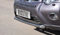 9 699 р. Одинарная защита переднего бампера Russtal диаметром 63 мм Nissan X-trail 2 T31 рестайлинг (2010-2015)  с доставкой в г. Краснодар. Увеличить фотографию 2