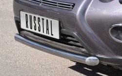 9 199 р. Одинарная защита переднего бампера Russtal диаметром 76 мм Nissan X-trail 2 T31 рестайлинг (2010-2015)  с доставкой в г. Краснодар. Увеличить фотографию 2