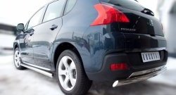 14 849 р. Защита порогов Russtal из круглой трубы диаметром 63 мм Peugeot 3008 рестайлинг (2013-2017) (Защита порогов с со скосами на торцах (вариант 1))  с доставкой в г. Краснодар. Увеличить фотографию 7