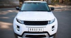 Защита переднего бампера (Dynamic, 2 трубыØ63 и 42 мм, нержавейка) SLITKOFF Land Rover (Ленд) Range Rover Evoque (ранж)  1 L538 (2011-2015) 1 L538 дорестайлинг 3 дв., дорестайлинг 5 дв.