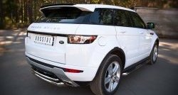 18 699 р. Защита заднего бампера (DYNAMIC, Ø76 и 42 мм, нержавейка) SLITKOFF  Land Rover Range Rover Evoque  1 L538 (2011-2018) дорестайлинг 3 дв., дорестайлинг 5 дв., рестайлинг 3 дв., рестайлинг 5 дв.  с доставкой в г. Краснодар. Увеличить фотографию 2