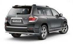 7 799 р. Защита порогов Petroil Tuning из круглой трубы диаметром 63 мм Toyota Highlander XU40 рестайлинг (2010-2013)  с доставкой в г. Краснодар. Увеличить фотографию 2