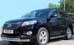 17 549 р. Защита переднего бампера (2 трубыØ76 и 42 мм, нержавейка) SLITKOFF  Toyota RAV4  XA30 (2010-2013) 5 дв. удлиненный 2-ой рестайлинг  с доставкой в г. Краснодар. Увеличить фотографию 3