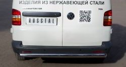 17 499 р. Защита заднего бампера (Ø63 мм, нержавейка) SLITKOFF  Volkswagen Transporter  T5 (2003-2009) дорестайлинг  с доставкой в г. Краснодар. Увеличить фотографию 4