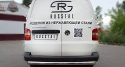 18 399 р. Защита заднего бампера (Ø76 мм, нержавейка) SLITKOFF  Volkswagen Transporter  T5 (2003-2009) дорестайлинг  с доставкой в г. Краснодар. Увеличить фотографию 4