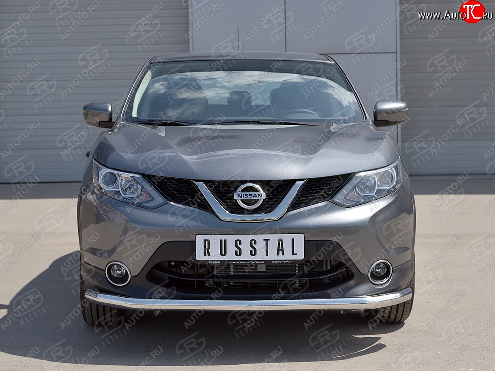 15 999 р. Защита переднего бампера (Ø42 мм, нержавейка) SLITKOFF Nissan Qashqai 2 J11 дорестайлинг (2013-2019)  с доставкой в г. Краснодар