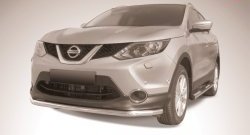 Одинарная защита переднего бампера из трубы диаметром 57 мм Slitkoff Nissan (Нисан) Qashqai (Кашкай)  2 (2013-2019) 2 J11 дорестайлинг