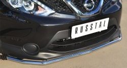 14 999 р. Одинарная защита переднего бампера диаметром 42 мм SLITKOFF Nissan Qashqai 2 J11 дорестайлинг (2013-2019)  с доставкой в г. Краснодар. Увеличить фотографию 2