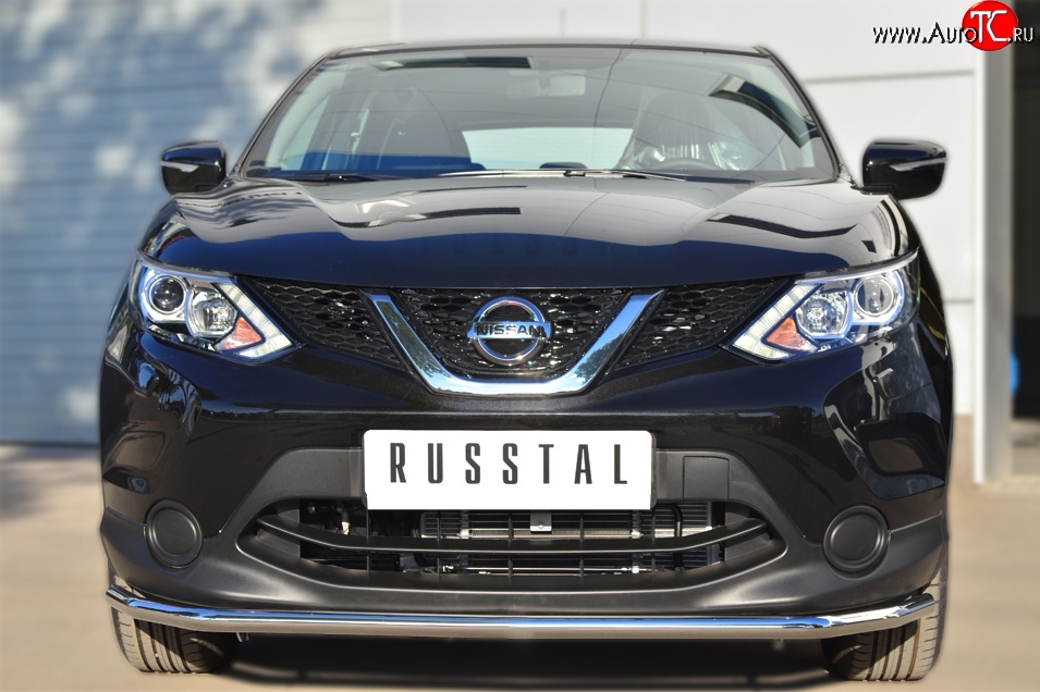 14 999 р. Одинарная защита переднего бампера диаметром 42 мм SLITKOFF Nissan Qashqai 2 J11 дорестайлинг (2013-2019)  с доставкой в г. Краснодар