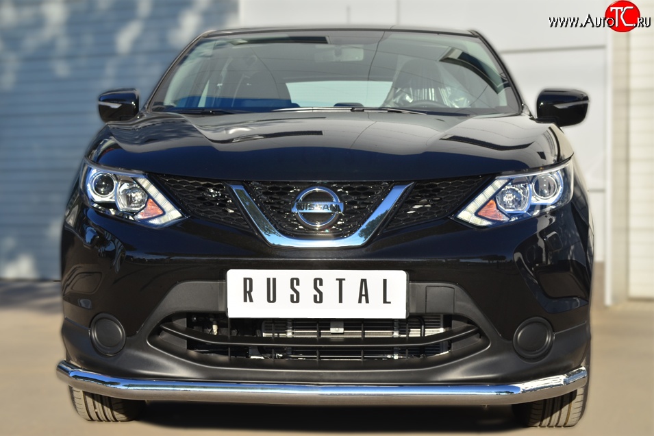 15 999 р. Одинарная защита переднего бампера диаметром 63 мм SLITKOFF Nissan Qashqai 2 J11 дорестайлинг (2013-2019)  с доставкой в г. Краснодар