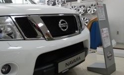 2 879 р. Сетка в решетку радиатора Russtal Nissan Pathfinder R51 рестайлинг (2009-2014) (черная)  с доставкой в г. Краснодар. Увеличить фотографию 2