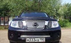 1 539 р. Нижняя сетка на бампер Russtal (хром) Nissan Pathfinder R51 рестайлинг (2009-2014)  с доставкой в г. Краснодар. Увеличить фотографию 3