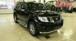 17 639 р. Защита переднего бампера одинарная Souz-96 (d76) Nissan Pathfinder R51 рестайлинг (2009-2014)  с доставкой в г. Краснодар. Увеличить фотографию 2